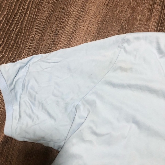 Paul Fredrick Men's 3XL Light Blue Quarter-Zip Polo Shirt - Picture 3 of 11